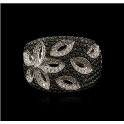 14KT White Gold 1.57ctw Fancy Black Diamond Ring