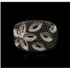 Image 1 : 14KT White Gold 1.57ctw Fancy Black Diamond Ring