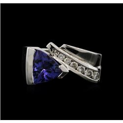 1.70ct Tanzanite and Diamond Ring - 14KT White Gold