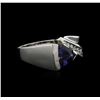 Image 2 : 1.70ct Tanzanite and Diamond Ring - 14KT White Gold