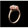 Image 3 : 14KT Rose Gold 2.03ct Morganite, Pink Sapphire and Diamond Ring