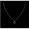 Image 1 : 10KT Yellow Gold 0.10ctw Ruby and Diamond Heart Pendant With Chain