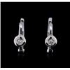 Image 1 : 14KT White Gold 0.04ctw Diamond Earrings