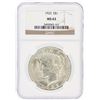 Image 1 : 1923 NGC MS63 Peace Silver Dollar