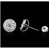 Image 2 : 14KT White Gold 2.14ctw Diamond Stud Earrings