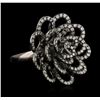 Image 2 : 18KT Black Gold 1.44ctw Diamond Ring