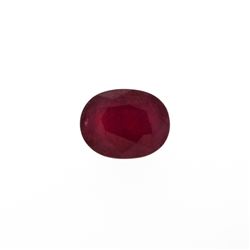 6.42ctw. One Oval Cut Natural Ruby