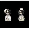 Image 1 : 1.03ctw Diamond Stud Earrings - 14KT White Gold