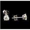 Image 2 : 1.03ctw Diamond Stud Earrings - 14KT White Gold