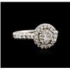 Image 2 : 14KT White Gold 1.23ctw Diamond Ring