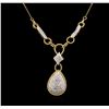 Image 1 : 14KT Yellow Gold 1.49ctw Diamond Necklace