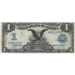 1899 $1 Black Eagle Silver Certificate US Currency Bank Note