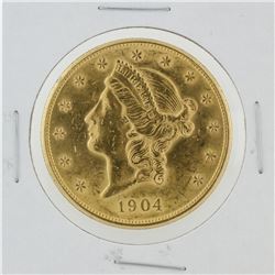 1904 $20 Liberty Head Double Eagle Gold Coin