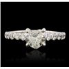 Image 1 : 14KT White Gold EGL Certified 1.53ctw Diamond Ring