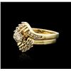 Image 2 : 14KT Yellow Gold 0.70ctw Diamond Wedding Ring Set