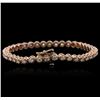 Image 2 : 14KT Rose Gold 3.28ctw Diamond Tennis Bracelet