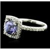 Image 2 : 14KT White Gold 2.43ct Tanzanite and Diamond Ring