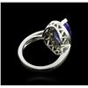 Image 3 : 14KT White Gold 4.01ct Tanzanite and Diamond Ring