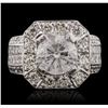 Image 1 : 14KT White Gold 5.79ctw Diamond Ring