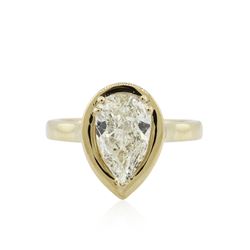 14KT Yellow Gold 1.71ct Pear Cut Diamond Solitaire Ring