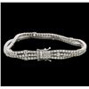 Image 2 : 7.72ctw Diamond Bracelet - 18KT White Gold