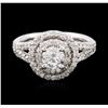 Image 1 : 14KT White Gold 1.15ctw Diamond Ring
