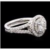 Image 2 : 14KT White Gold 1.15ctw Diamond Ring