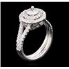Image 3 : 14KT White Gold 1.15ctw Diamond Ring