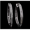 Image 1 : 14KT White Gold 0.94ctw Diamond Earrings
