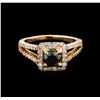 Image 1 : 1.30ctw Black Diamond Ring - 14KT Rose Gold