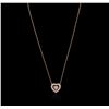 Image 2 : 14KT Rose Gold 0.55ctw Diamond Necklace