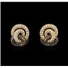 Image 1 : 3.60ctw Diamond Earrings - 18KT Yellow Gold