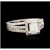 Image 2 : 14KT White Gold 1.68ctw Diamond Ring