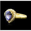 Image 2 : 18KT Yellow Gold 1.70ct Tanzanite and Diamond Ring