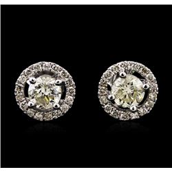 1.68ctw Diamond Earrings - 14KT White Gold