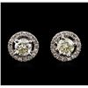 Image 1 : 1.68ctw Diamond Earrings - 14KT White Gold