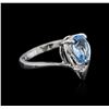 Image 2 : 14KT White Gold 1.00ct Topaz and Diamond Ring