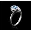 Image 3 : 14KT White Gold 1.00ct Topaz and Diamond Ring