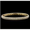 Image 1 : 4.21ctw Diamond Bangle Bracelet - 14KT Yellow Gold