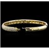Image 3 : 4.21ctw Diamond Bangle Bracelet - 14KT Yellow Gold