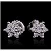 Image 1 : 14KT White Gold 0.60ctw Diamond Earrings