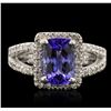 Image 1 : 14KT White Gold 1.85ct Tanzanite and Diamond Ring