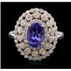 Image 1 : 14KT Two-Tone Gold 1.73ct Tanzanite and Diamond Ring