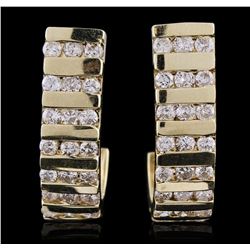 14KT Yellow Gold 1.00ctw Diamond Earrings