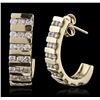 Image 2 : 14KT Yellow Gold 1.00ctw Diamond Earrings