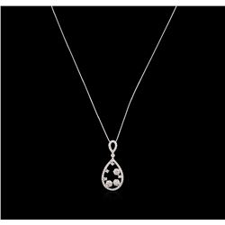 1.26ctw Diamond Pendant With Chain - 14KT White Gold