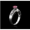 Image 3 : 18KT White Gold 0.50ct Pink Topaz and Diamond Ring