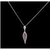Image 2 : 0.86ctw Diamond Pendant With Chain - 14KT White Gold