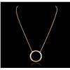 Image 1 : 18KT Yellow Gold 1.35ctw Diamond Pendant With Chain