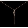 Image 2 : 14KT Rose Gold 0.69ctw Diamond Necklace